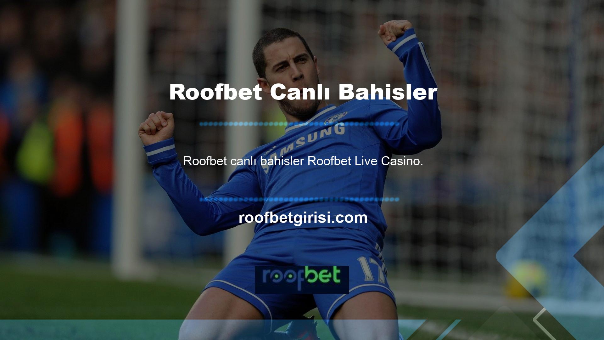 Roofbet Live Casino Bahisleri Sitede canlı maçları izlerken ekranda bahis tahminlerini göreceksiniz
